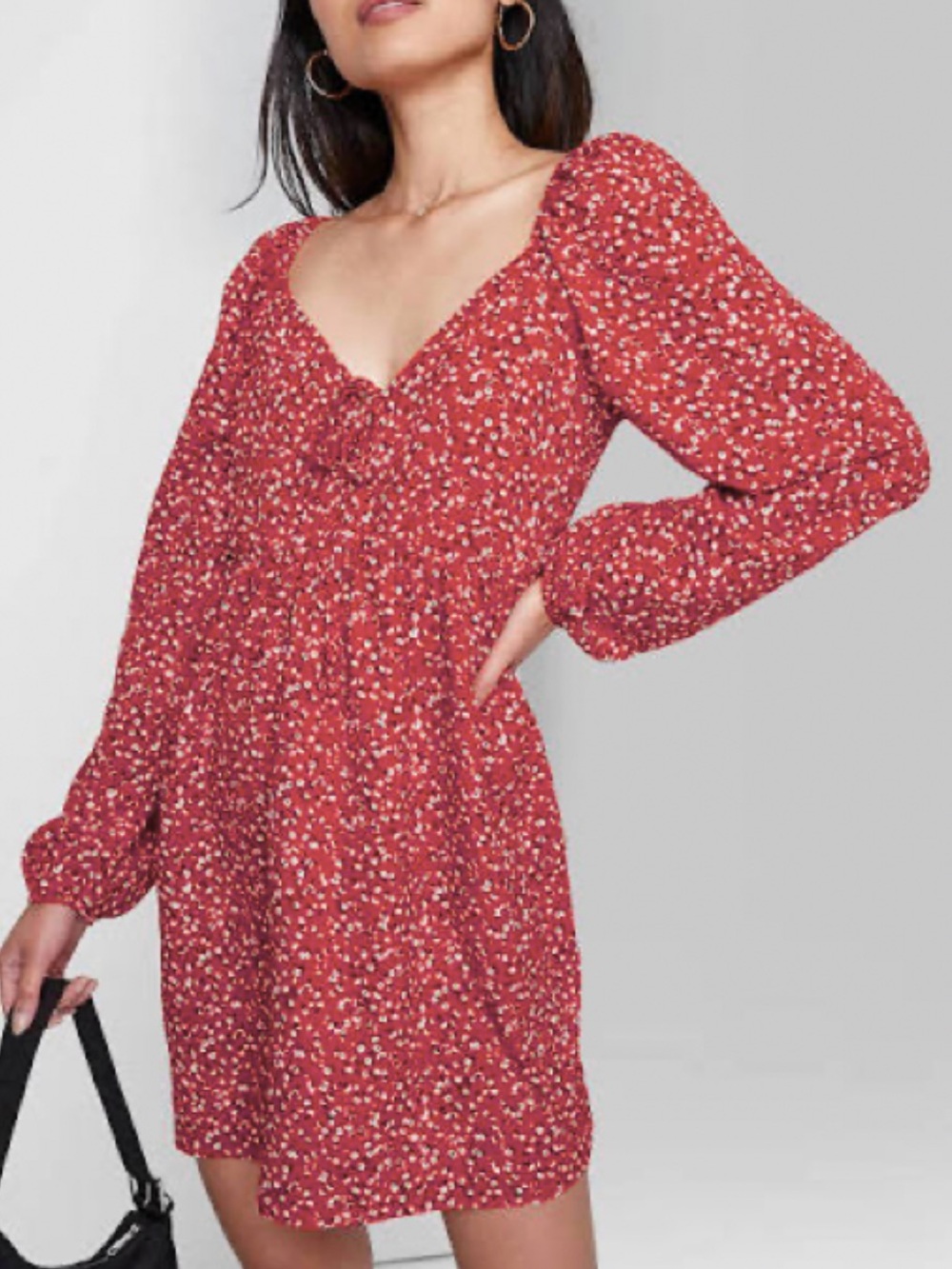 Wild Fable Red Floral Oversized Dress